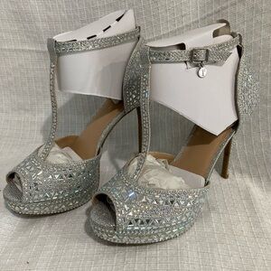 Thalia Sodi Silver Heels